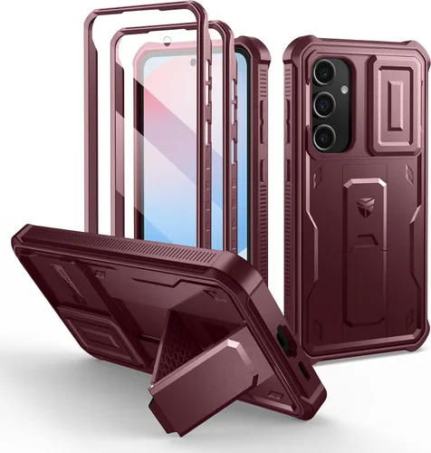 Miniatura 65 de Dexnor Funda para Samsung Galaxy S24 con Cubierta Deslizante Integrada para Cámara y Protector de Pantalla y Soporte, Funda Resistente a los Golpes