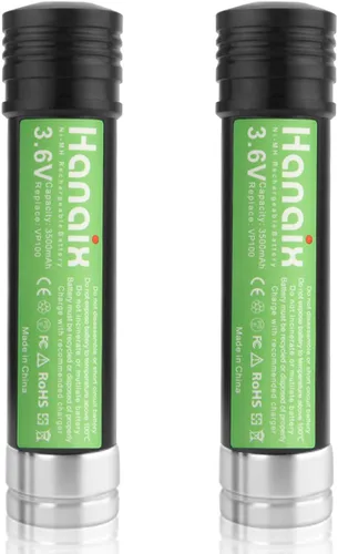 Paquete de 2 baterías de 3500 mAh Ni-Mh 3.6V para Black and Decker Versapak Gold Battery VP100 VP100C VP105 VP105C VP110 VP110C VP130 VP142 VP143