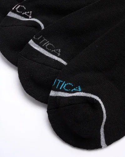 Miniatura 4 de Nautica Calcetines deportivos cómodos acolchados de corte cuarto para mujer con control de humedad paquete de 6