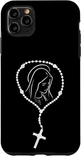 Miniatura 12 de iPhone 11 Rosario Virgen María Dios Jesús Fe religioso católico estuche de regalo