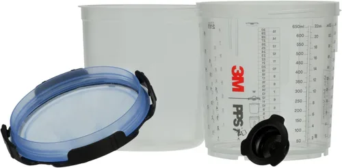 Miniatura 9 de 3M PPS 2.0 Kit de taza, tapas y forros para pistola pulverizadora, 26301, estándar, 22 onzas, filtro de 125 micrones, uso para automóviles, muebles