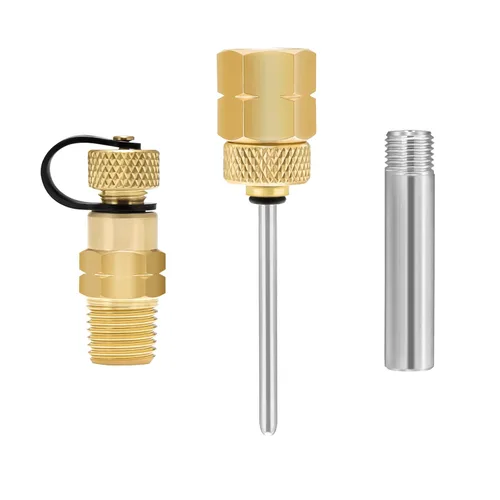 Miniatura 7 de MEASUREMAN Medidor de presión de 0-60 psi/kpa lleno de líquido con adaptador de medidor de latón 1/4NPT hembra, sonda de 2-1/2 pulg. x 1-2/5" x 1/8