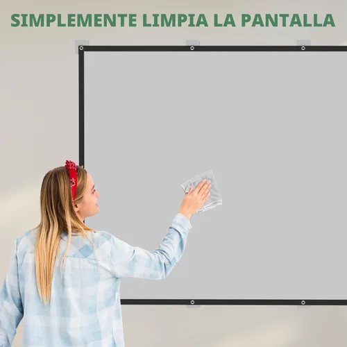 Miniatura 6 de AAJK Pantalla de proyector ALR, pantalla de proyector de películas 4K, proyector portátil plegable HD 16:9, pantalla de películas para cine en casa