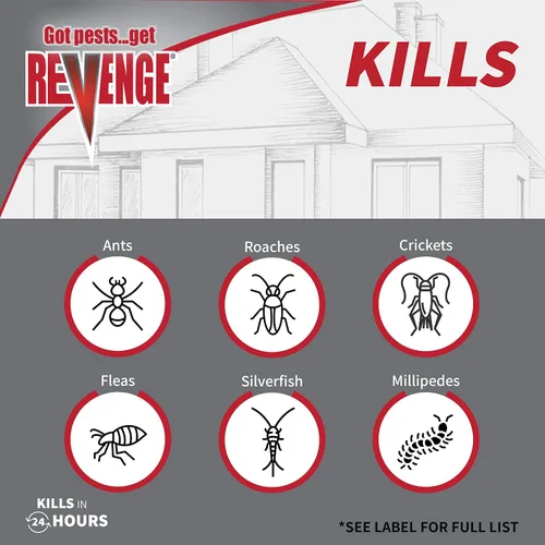Miniatura 6 de REVENGE - Gránulos asesinos de hormigas, 1.5 lb. Tratamiento perimetral de acción rápida listo para usar para matar hormigas, pulgas y cucarachas