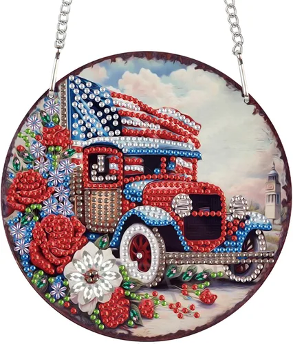 Miniatura 27 de AiYuanzsh Juego de letreros colgantes de pintura de diamantes, arte de diamante, arte de pared colgante de lindo dragón blanco, kit de colgante
