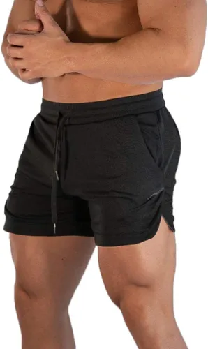 Miniatura 4 de FLYFIREFLY Pantalones cortos de entrenamiento de gimnasio para hombre, ligeros, atléticos, pantalones cortos para entrenamiento de culturismo
