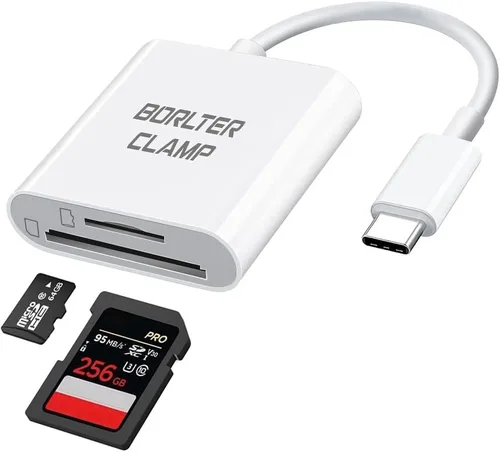 Miniatura 8 de BorlterClamp - Lector de tarjetas micro SD USB C (paquete de 2 unidades), lector de tarjetas de memoria OTG TF compatible con laptop, MacBook