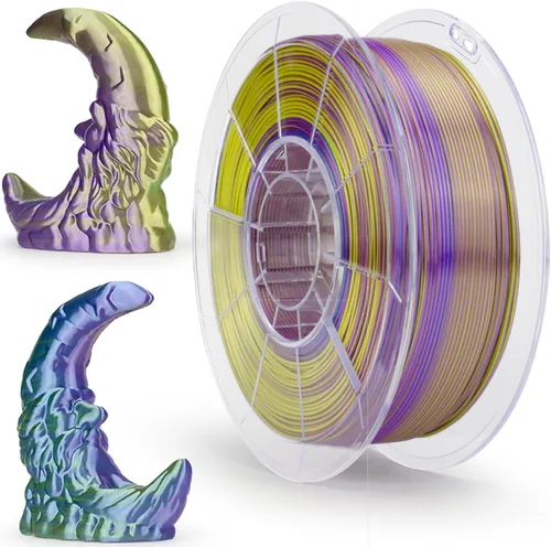 Miniatura 9 de ZIRO Filamento PLA, Filamento de Impresora 3D de Seda de Coextrusión de Triple Color 1.75mm, para Bolígrafo de Impresora 3D, Carrete PLA Multicolor