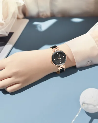 Miniatura 2 de Reloj de cuarzo para mujer, relojes analógicos de cuarzo de moda impermeables para mujer