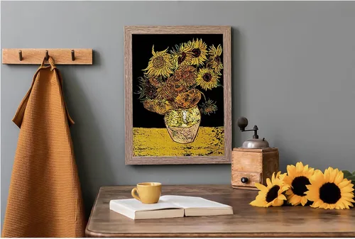 Miniatura 2 de Pintura artística para rascar, 4 piezas, Vincent Van Gogh, juego de papel arcoíris para adultos y niños, tarjeta de boceto de bricolaje, grabado