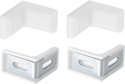 DTGN Soportes de esquina de plástico de 1.142 x 1.142 x 0.709 in (largo x ancho x alto) - Paquete de 4 - Bueno para reparación de muebles - 2