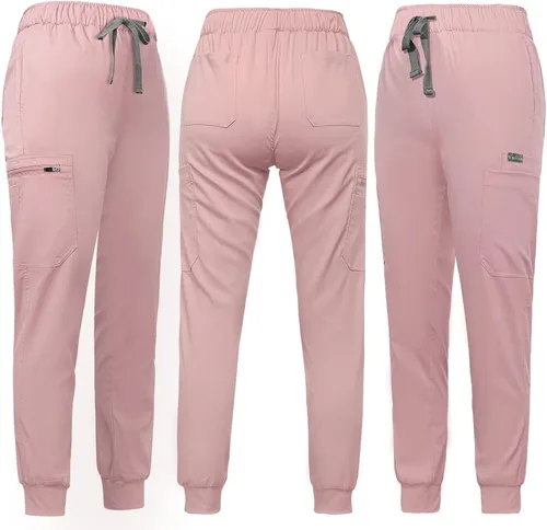 Miniatura 30 de niaahinn Conjunto de uniformes médicos para mujer, uniformes de enfermería, cuello en V clásico y pantalones quirúrgicos para correr