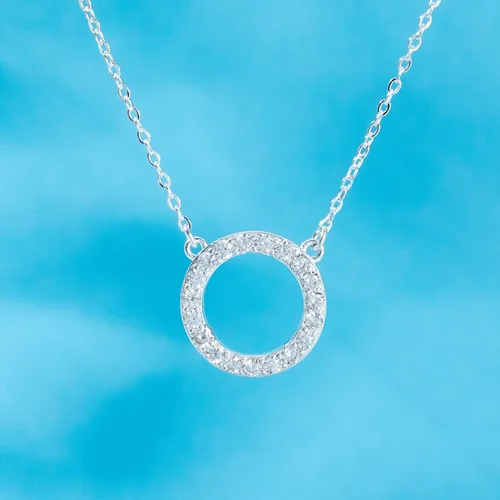 Miniatura 13 de Collar para mujeres y niñas, collar de círculos de plata de ley, collar de fuerza de coraje, guerreros, ideas de regalos