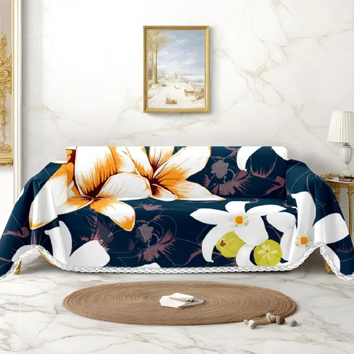 Miniatura 20 de Funda de sofá con estampado de flores y mariposas, fundas para sofá, fundas para sillón, funda resistente a las manchas, protector universal