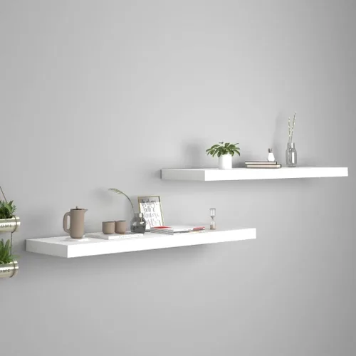 Miniatura 74 de Estantes flotantes de pared, juego de 4 estantes decorativos para montar en la pared, estante colgante con soportes invisibles para decoración