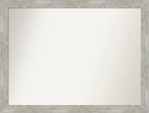 Miniatura 203 de Amanti Art Espejo de baño gris para sobre el fregadero, 31 x 48 pulgadas, espejo de tocador rectangular estrecho de color gris, marco de madera