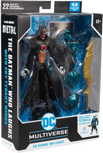 Miniatura 11 de DC Multiverse Batman Who Laughs with Sky Tyrant Wings Figura de acción de 7 pulgadas y piezas de construcción para figura de 'The Merciless