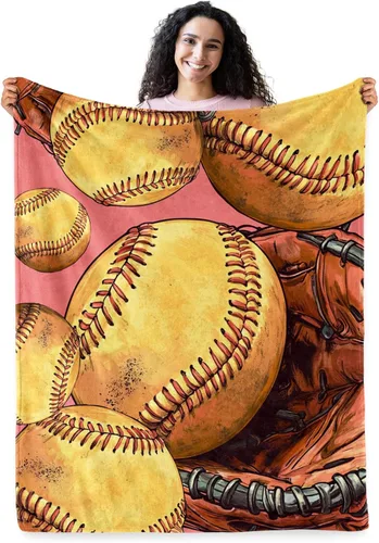 Miniatura 18 de Levens Manta de béisbol de 50 x 60 pulgadas, regalos de béisbol para niños y niñas de 8 a 12 años, regalo único para niños y hombres, gran regalo