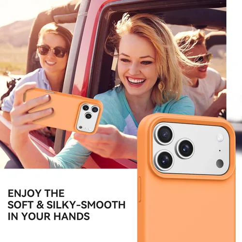 Miniatura 391 de GUAGUA Funda compatible con iPhone 17 Pro Max de 6.9 pulgadas, silicona líquida, goma de gel suave, delgada, forro de microfibra delgada
