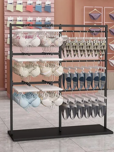 Miniatura 8 de Soporte para colgar brasieres de pie, estante de exhibición de ropa resistente para camisetas sin mangas, ropa interior y bragas, organizador