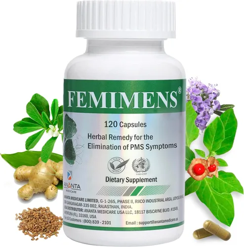 FEMIMENS - Suplemento de apoyo para el síndrome premenstrual para mujeres - Alivio del síndrome premenstrual para mujeres y alivio de calambres
