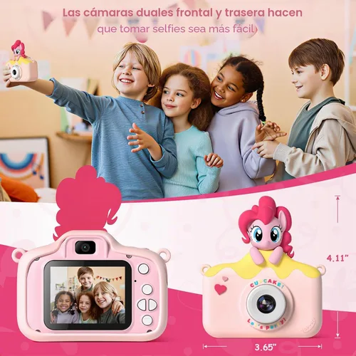 Miniatura 4 de My Little Pony Hasbro - Cámara digital para niños de 3 a 12 años, cámara digital para niños y niñas, lente dual HD 1080P IPS, cámara digital