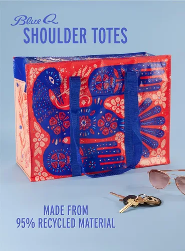 Miniatura 3 de Blue Q Bolsas de hombro La bolsa de transporte a todas partes con una cremallera fuerte, bolsillo exterior, piso reforzado. 95% Material reciclado