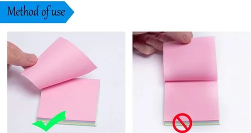 Miniatura 7 de ZCHING Notas Adhesivas Autoadhesivas, 100 Hojas/Bloc, 10 Blocs/Paquete en Caja, Fácil de Pegar para Escuela, Negocios, Familia, Excelentes Flower