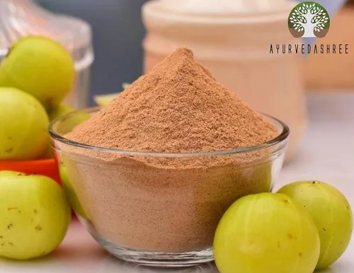 Miniatura 2 de AYURVEDASHREE Amla Fruit Powder (Amalaki) 3.53 oz Forma de polvo Rico en vitamina C antioxidante Vegano 100% crudo de la India Emblica