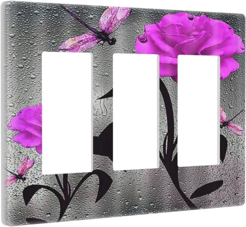 Miniatura 129 de Cubierta de interruptor de luz de palanca individual decorativa de 1 cuadrilla, placa frontal eléctrica para baño, cocina, decoración del hogar