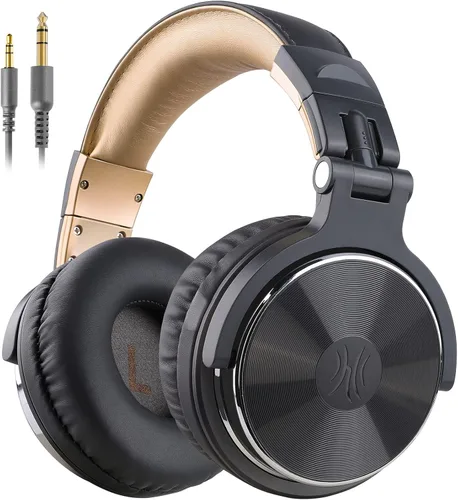 Miniatura 10 de OneOdio - Auriculares con cable de diadema para estudio y mezcla de DJ, auriculares estéreo con controladores de neodimio de 50 mm y conector de 1/4