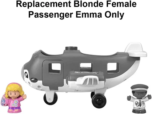 Miniatura 3 de Pieza de repuesto para Fisher-Price Little People Travel Together Airplane Playet - DJB53 ~ Reemplazo Rubia Pasajera Emma ~ Traje Rosa ~ Mochila
