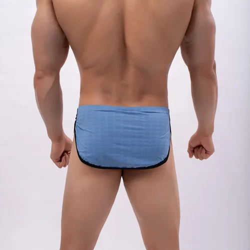 Miniatura 3 de Boxers para hombre de alto rendimiento, bóxer de algodón elástico de tiro bajo a cuadros