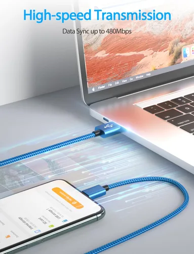 Miniatura 6 de Paquete de 2 cables de carga USB C de 6 pies para Motorola Moto G Fast/G Power/G Pure/G Stylus 5G, Moto G9 G8 G7 Play Power Plus Edge X4 Z4 Z3 Z2