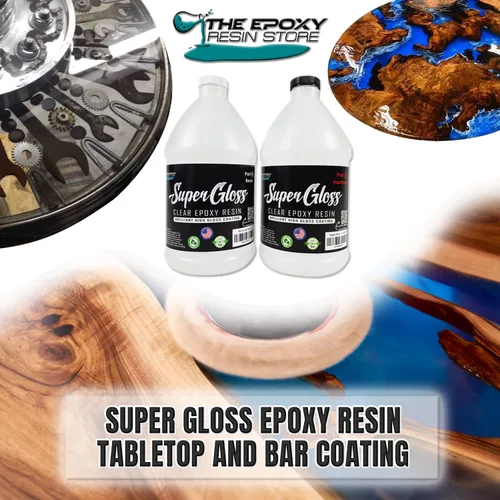 Miniatura 4 de The Epoxy Resin Store SG-1 - Vidrio superbrillante resistente a los rayos UV y a la humedad, como resina epoxi no tóxica para encimeras de bar