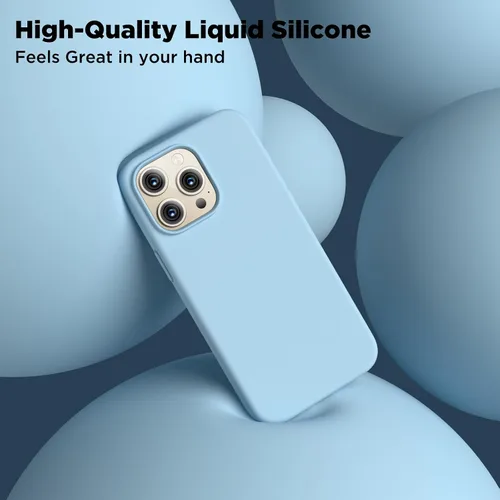 Miniatura 4 de Funda compatible con iPhone 15 Pro, funda de silicona líquida, funda protectora de cuerpo completo a prueba de golpes, funda delgada para teléfono