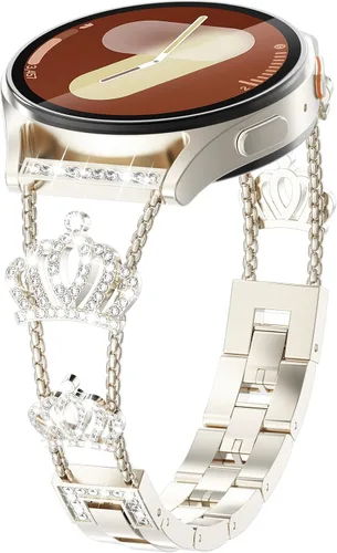Miniatura 53 de KADES Compatible with Samsung Galaxy Watch 8/8 Classic / 7/6 / 5/4 Band, 40mm 44mm 45mm 47mm, Luxury Diamond Bracelet Chain Band for Women, Bling