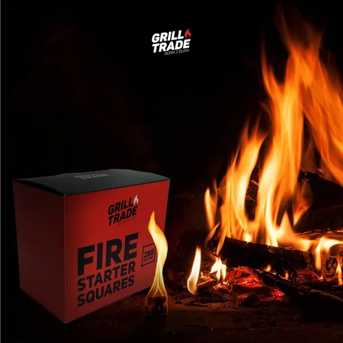 Miniatura 7 de Grill Trade Arrancadores de fuego para estufa de leña, chimenea, fogatas, parrilla, hoguera, barbacoa, 288 piezas cuadrados de inicio
