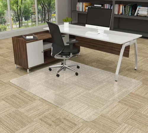 Miniatura 9 de Amyracel Tapete para silla para suelo de madera dura, 36" x 48" tapete para silla de escritorio de computadora, tapete protector de piso de oficina