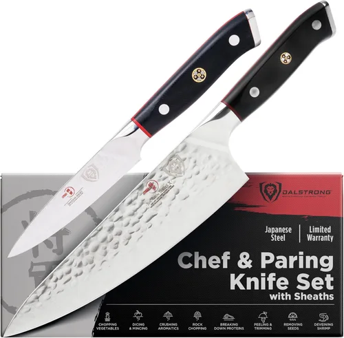 Miniatura 9 de Dalstrong Cuchillo de Chef - Hoja de 8 pulgadas - Serie Shogun - Cuchillo de Cocina de Acero Súper Japonés AUS-10V - Mango de Madera de Olivo - Oliva