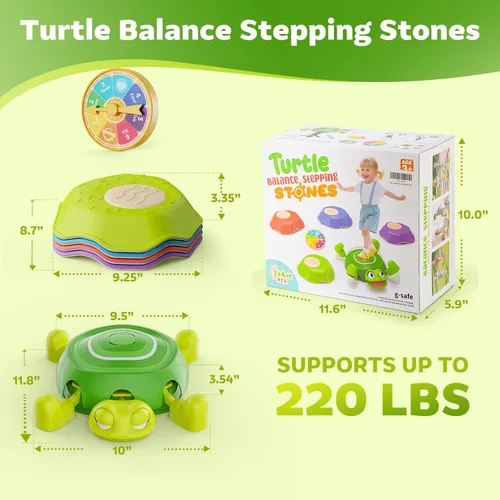 Miniatura 3 de Piedras Escalonadas para Niños y Pequeños de 3-5 años, 6 Piezas de Juguetes Sensoriales Antideslizantes y Curso de Obstáculos para Juego
