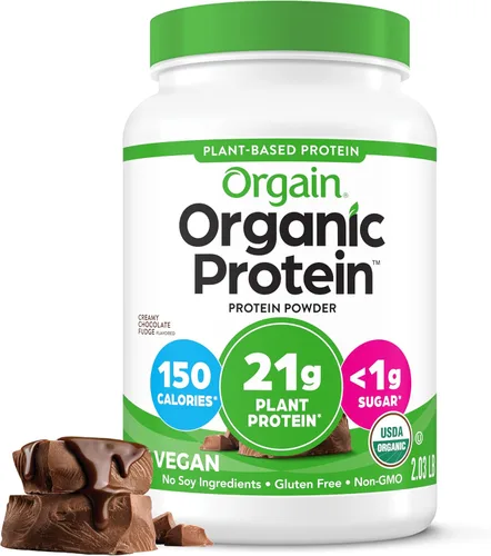 Miniatura 8 de Orgain - Paquete de viaje de polvo de proteína a base de plantas orgánicas, dulce de chocolate cremoso – 0.21 onzas / 6 gramos de fibra, sin