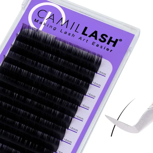 Miniatura 13 de Extensión de pestañas redondas volumen ruso (0.03/13MM/CC-rizo) Bandeja al por mayor, pestañas visón individual individual extensiones caso negro