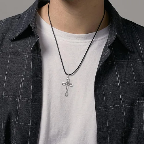 Miniatura 4 de TANGPOET - Collar de serpiente de plata de ley con colgante de Ankhmal de ojo joyería de protección regalo de Navidad para mujeres y hombres y ella