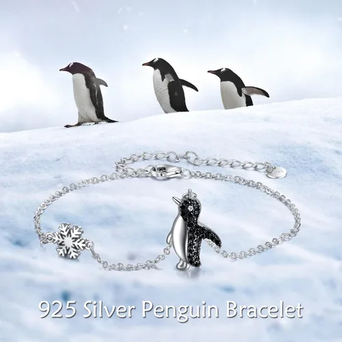 Miniatura 5 de YAFEINI Animal Bracelet Sterling Silver SlothHummingbirdAxolotlPenguinRed Panda Bracelet Cute Animal Jewelry for Women Girls Gifts