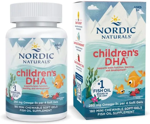 Nordic Naturals, DHA, Fresa, de 250 mg de los niños, Chewable suave Geles, 2720, 1, 1