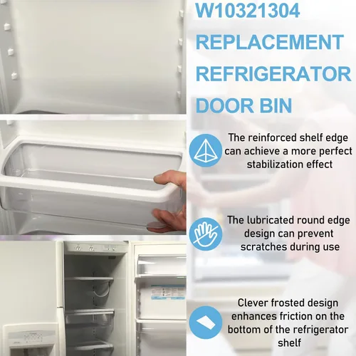 Miniatura 4 de 2 PAQUETES W10321304 Estante para puerta de refrigerador de AMI PARTS Compatible con la estantería de refrigerador Whirl-pool reemplazo WRS325FDAM02