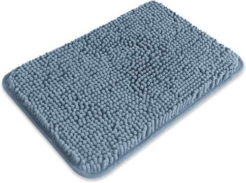 Miniatura 704 de Alfombra de baño pequeña de 12 x 18 pulgadas, lavable y absorbente, antideslizante, alfombra de baño de felpilla gruesa y suave para baño, ducha