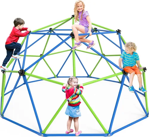 Amictoy Cúpula de Escalada, Escalador de Cúpula Geométrica de 10 Pies, Gimnasio de Juegos para Patio Trasero para Niños, Modelo Mejorado 2024 para