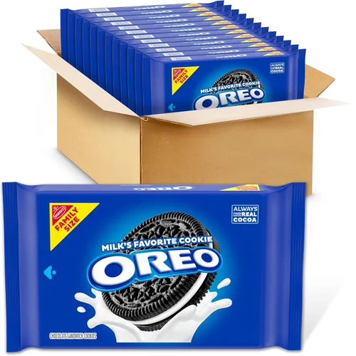 Miniatura 20 de Galletas OREO Minis tipo sándwich doradas, 12 bolsas de 3 oz